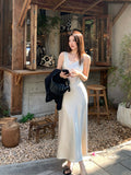 Xixi 13 Lines 2025 Spring And Summer New French Retro Round-Neck Temperament Sling Dress