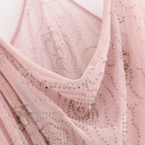 Women's New Body-Closing Bareback Slit Decorated Mini Dress