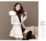 The 2025 Lady Hit The Color Collar Hair This Coat Nini Coat Ebay Korean Version Of The Repair