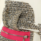 New Personality Design Fashion Special Material Eye-Catching Long Blazer