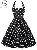 Women Polka Dot Dress Big Swing Vestidos Retro Robe Casual Prom Rockabilly Party Dress 50s 60s Pinup Vintage