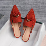 Bottom Half Slippers Women's Spring And Autumn New Pointed Esopapers Design Muller Shoes Single Shoes 41-43