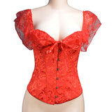 Girded Body Dress Retro Collar Collar Girded Corset Bras Shaped Black