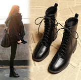 Autumn And Winter Thin Leg Women's Short Boots Boots Wearing Martin Boots With British Wind Thin Boots Coarse Heel Shoes