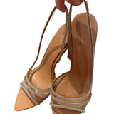 Temperament Fine Heel Sandals Women 2025 Summer New Pointed Transparent Water Drill High Heels Mature Mother