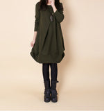 The Autumn Of 2025, The New Korean Version Of The Women's Large-Size Loose Leisure Folds And Irregular Pocket Collar Long-Sleeved