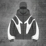 Double Hat Unique Design Hoodie Autumn And Winter New Men's And Women's Same Loose Y2K