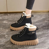 Children Winter 2025 New Korean Version Of The Velvet Small White Shoes Women's Cotton Shoes High Help Thick Bottom Snow Boots