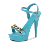 Zingj Button Buckle 13CM15CM Slippers Women's Summer Waterproof Platform Anti-Slip Platform Sexy