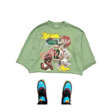 T-Shirt Five-Sleeved Loose Hip-Hop Top Tide Brand