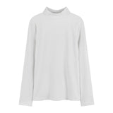Zingj Velvet Half High Collar Bottom Shirt Women's Autumn 2024 New Interior With White Long-Sleeved T-Shirt Women's Chic Student