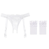Black Garter Garter Thighs Brocing Trom Flirt Ultra-Thin Over Knee White Stockings Uniform Seduction