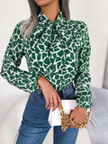 Wind Shooting 2025 Spring And Summer Temperament With Lantern Sleeve Chiffon Shirt Women's