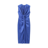 New Three-Colored Fascling V-Neck Wrinkles