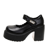 Wind Small Leather Shoes Female 2025 Spring Autumn New Platform Cake 10Cm Mary Jane Thick Heel High Heels Single