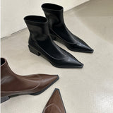 Short Boots Women's New 2025 Autumn And Winter Women's Boots Fashion Coarse And Thin Boots Niche Design Martin