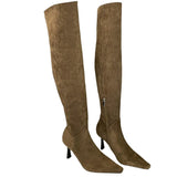 Boots More Than - Elastic Velvet High And Thin Boots Over The Knee Long Boots Female Tip Thick And French Elastic Boots Short