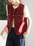 Retro Casual Vest Women's 2025 Summer New Design Niche Fashion Loose
