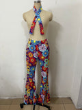 Halloween Print Flares 70S Hippie Retro Print Headband