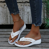 Spring And Summer New Sandals Women's Beach Sandals Metal Buckle Slope And Fashion Casual Large Size Women's Cool