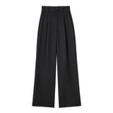 And Autumn 2025 New Women's Front Folded High-Waisted Trousers Casual Trousers Women