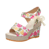 Hee Women's Sandals Fruit Pattern High Heel Sandals Women 2025 Spring And Summer New Word Fish Mouth Bow Women's