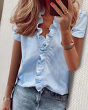 Women's Urban Leisure Long Sleeve Ruffle
