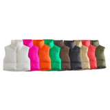 Color Double Pocket Collar Cotton Vest 2025 Autumn And Winter New Color Repair Cotton Vest