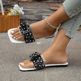 Women Wear Summer New Net Red Explosive Water Drill Bows Coarse And One Word Drag Fairy Wind Low And Cool