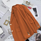 Zingj Suit Jacket Female Korean Joker 2024 Spring And Autumn New Korean Version Temperament Casual Metal Buckle Small Suit