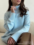 And Winter Pure Color Turtleneck Sweater Hot Selling Burst Comfortable Loose Basic Jacket Sweater