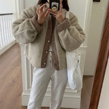 Reversible Lamb Wool Oversized JacketOutfit