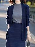 Blue Sweater Knitted Cardigan Spring Women 2025 New Korean Soft Languid Languid Wind Unique Super-Good-Looking