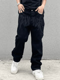Men's Washed Revenge Straight Leg Jeans- Outfit