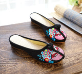 Zingj Embroidered Cloth Shoes Sandals National Tide Quintessence Of Facial Makeup Flower Dan Dish Buckle Female Cool