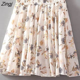 Women 28 Colors Fashion Simple Elastic Waist Summer Elegant Student Folds All-match Ulzzang Female Leisure Floral