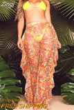 Sexy Women Bikini Cover Up Mesh Sheer Plus Size Swimwear Bathing Pants Trousers Swimsuit Beachwear Swimming