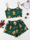 Sleeveless Gingerbread Man Sling Vest Milk Silk Home Clothing Pajamas Female Autumn Summer