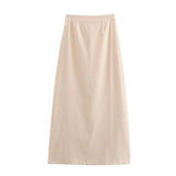 Women's ZA Summer New Fashion 100-Fold Cotton Shirt Skirt