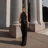 Summer New Women's Pure Color Tie With Waist Temperament Fashion Dress