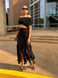Autumn New Niche Style Design Of The Round Piece Hollow Waxiu Height Lumny Dress Half-Dress