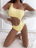 2023 New Texture Cloth Sexy Hollow Fit-In Bikini Swimsuit