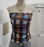 Shooting Holiday Storm Spot Bump Color Mesh Strapped Braped Vest Female Summer Dew Back Hottie Top