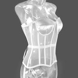 Cup Early Spring Perspective Mesh Yarn Slime Corset Lady Sexy
