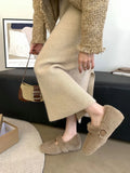 Addition To The New Plus Plus Fur Shoes In The Autumn And Winter Of 2025, The New One-Word With Thick Cotton Cotton Women's Cotton