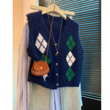 Lingite V-Neck Knitted Vest Women's New Autumn 2025 Shawl Outside The Top Loose