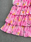 Women Vacation Beach Long Dress Sexy Slash Neck Off Shoulder Short Sleeve High Waist Floral Ruffle Maxi Vestidos