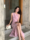 2025 Summer Dress New High-Rise Thin Temperament Dress High-End Collar Dress Women
