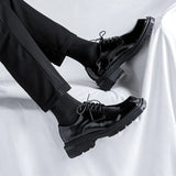 2025 New Youth Square Head British Wind Low Heel Tooling Fashion Casual Daily Leather Shoes