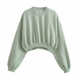 New Basic Short Style Sweater 8417803 Elastic Waist Jogging Trousers